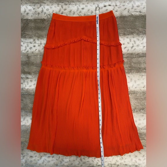 NWOT💝Tory Burch Stella Midi Skirt in Spicy Orange - Picture 11 of 12